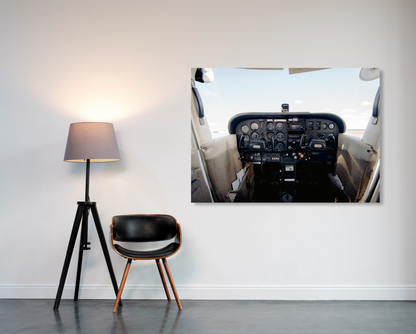 Cessna 150 cockpit  - Canvas Print